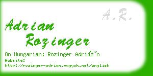 adrian rozinger business card